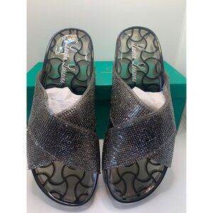 Lauren Lorraine Black Jelly Slides W/ Box Medium